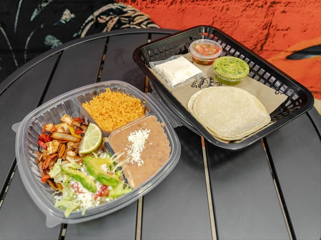 Shrimp Fajita Plate.