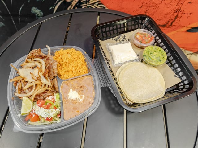 Skirt Steak Fajita Plate.